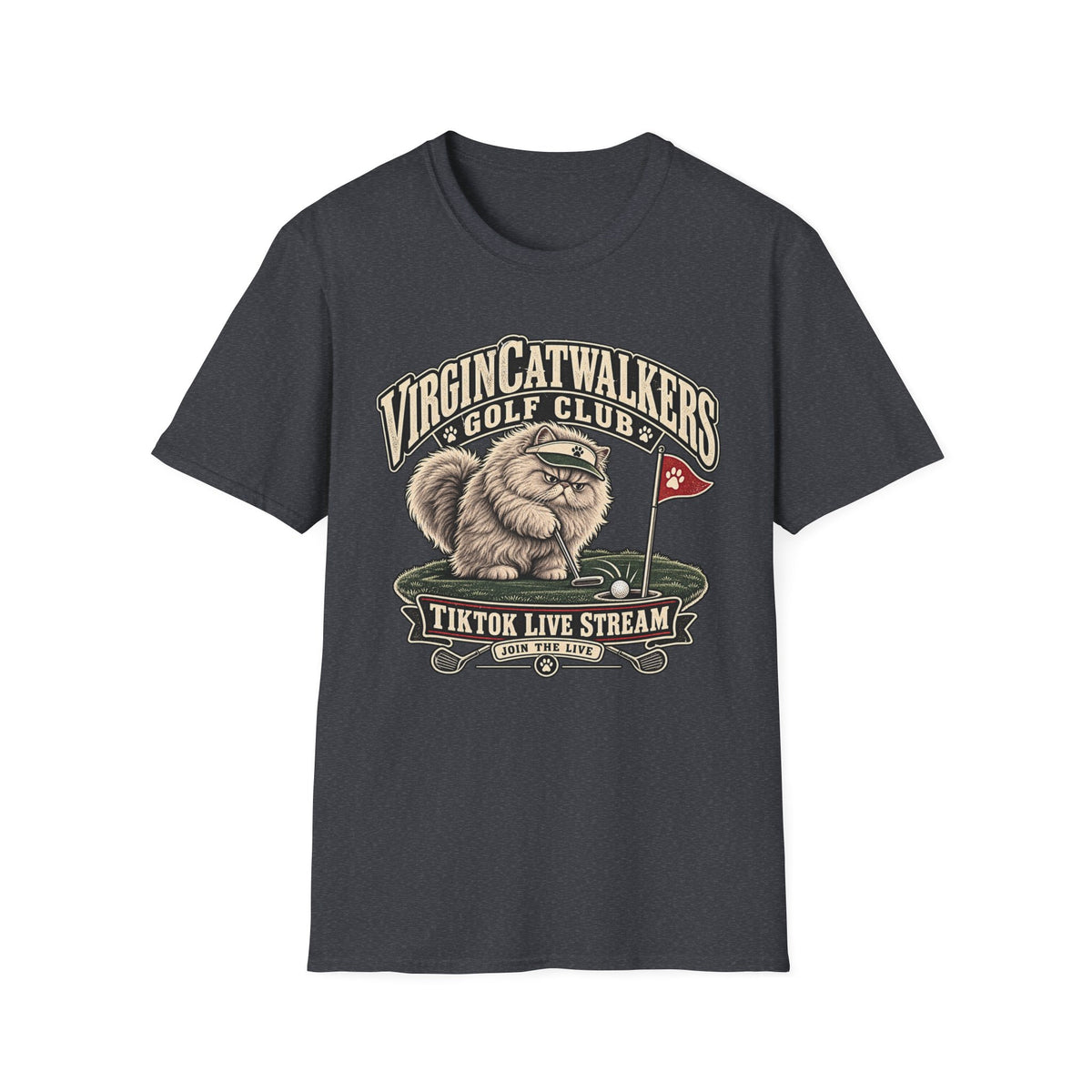 Live Golf Cattitude — Vintage Heathered Collection
