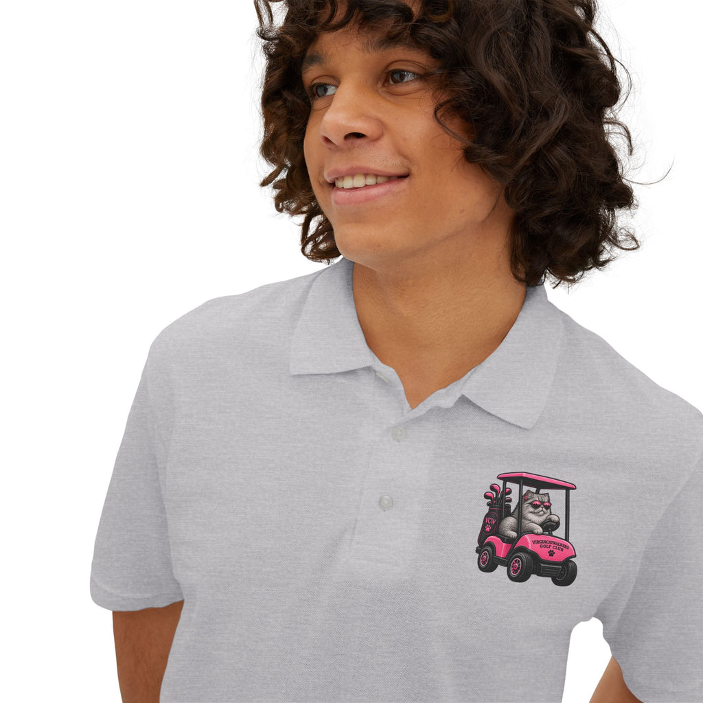 Cattitude in Pink Cart —  Polo  L Chst DTG