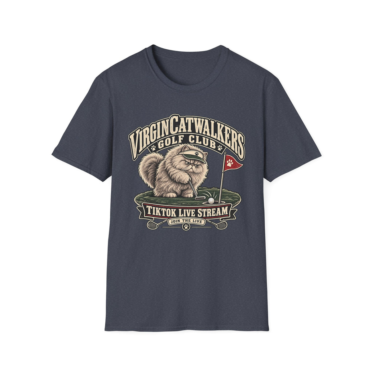 Live Golf Cattitude — Vintage Heathered Collection