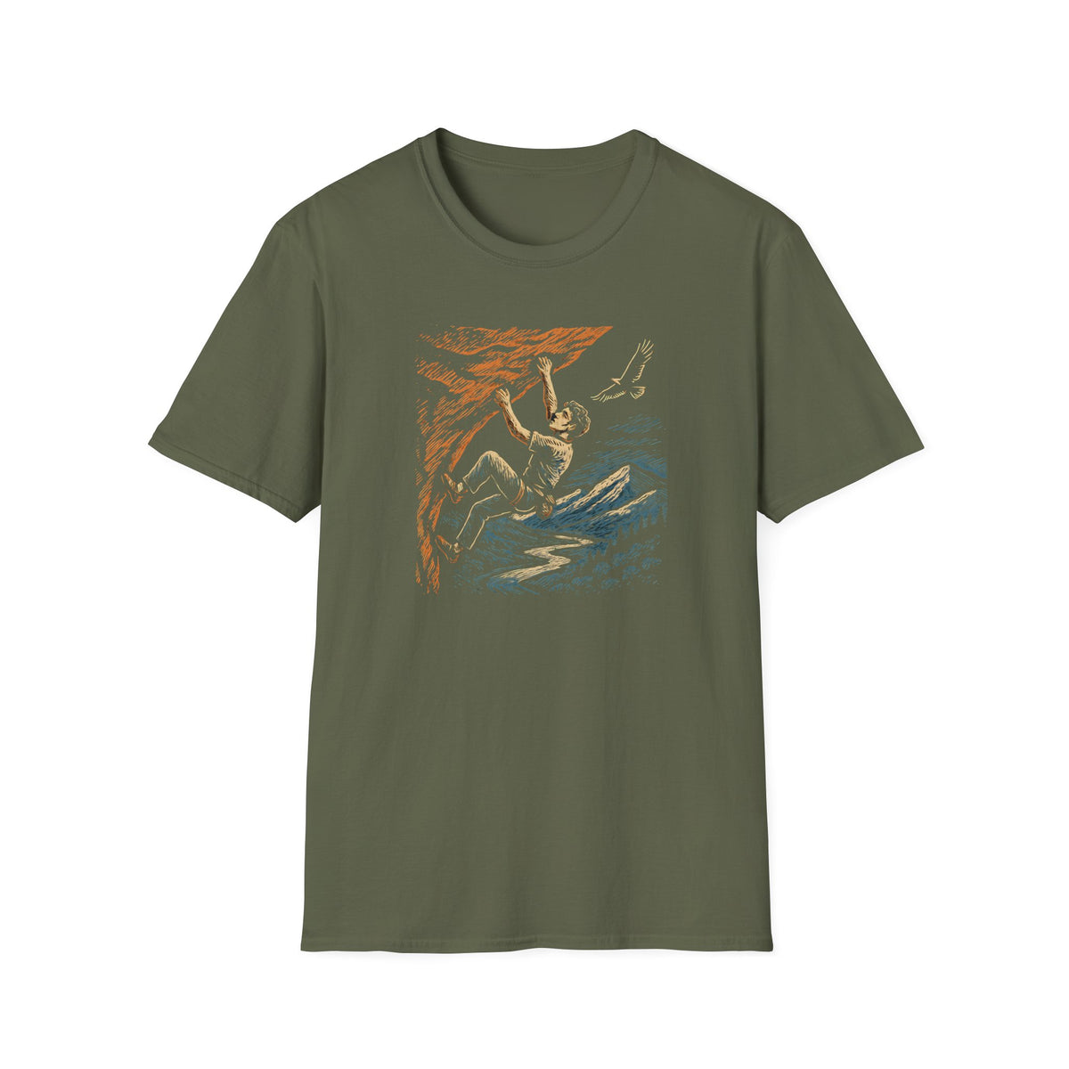 Climber on cliff T-Shirt