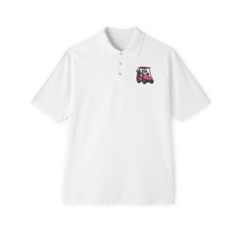 Cattitude in Pink Cart —  Polo  L Chst DTG