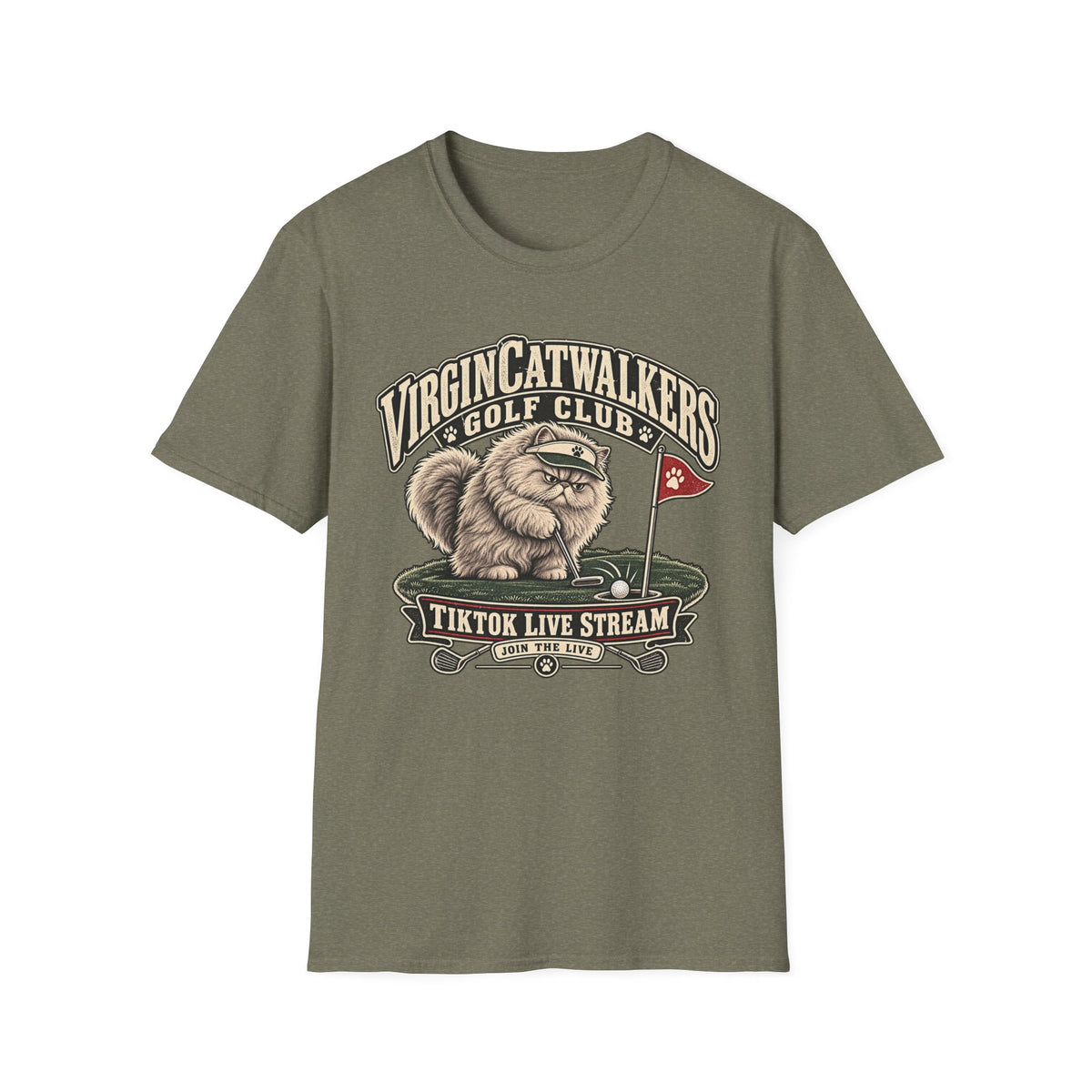 Live Golf Cattitude — Vintage Heathered Collection