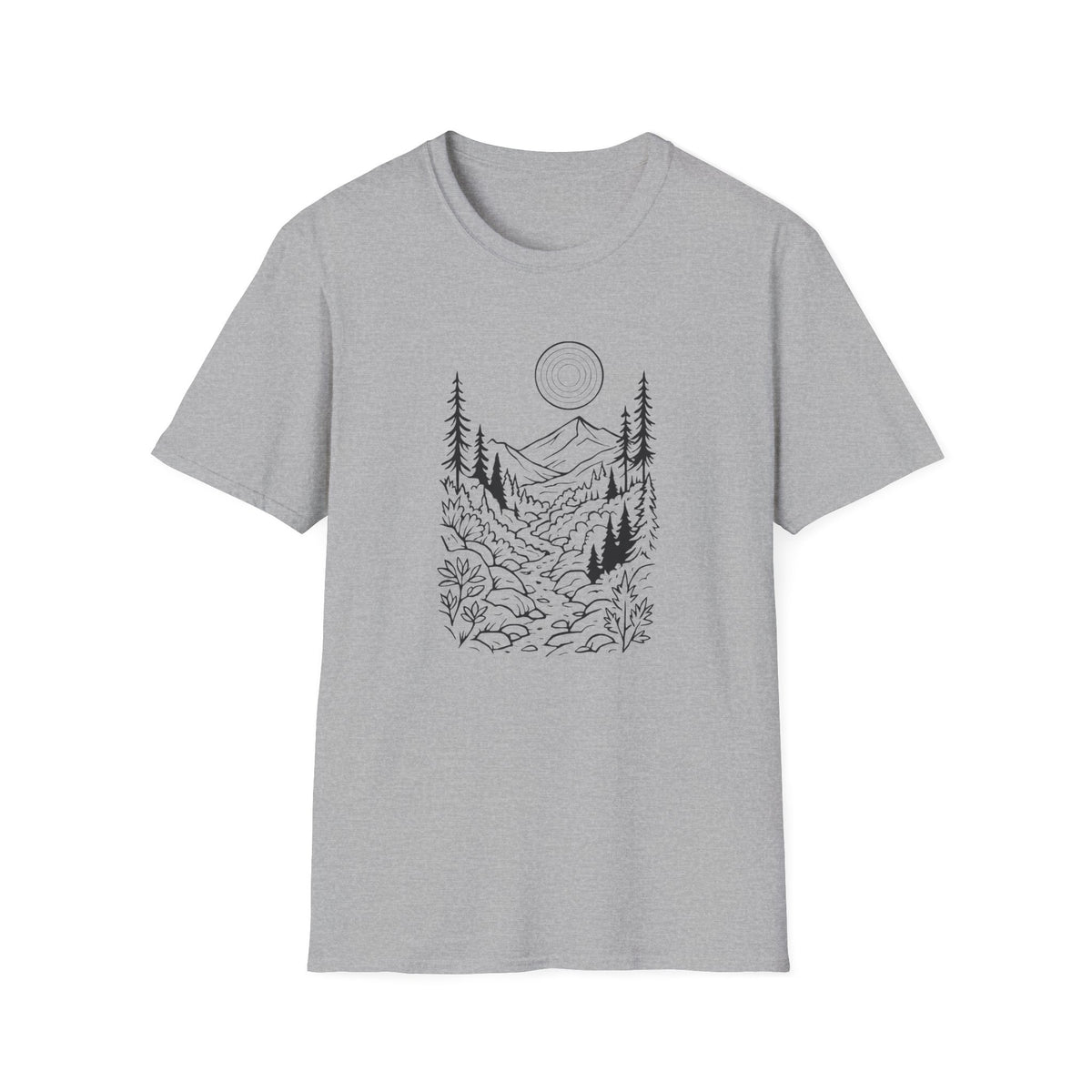 Moonlit Mountain Landscape T-Shirt