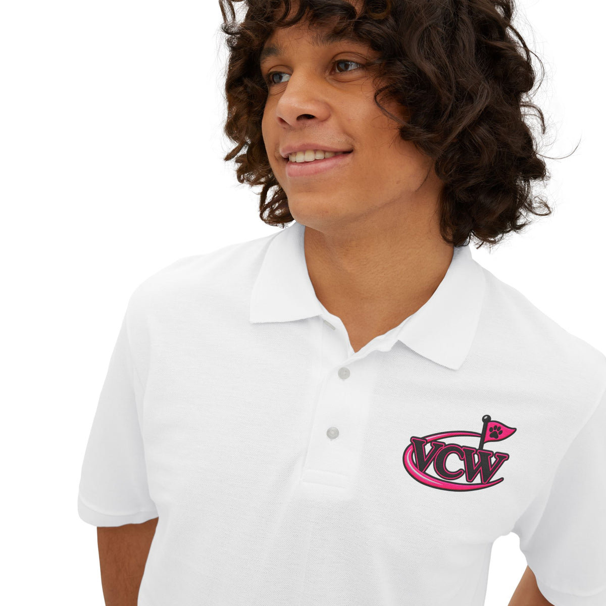 VCW Pink Flag Swing —  Polo  L Chest