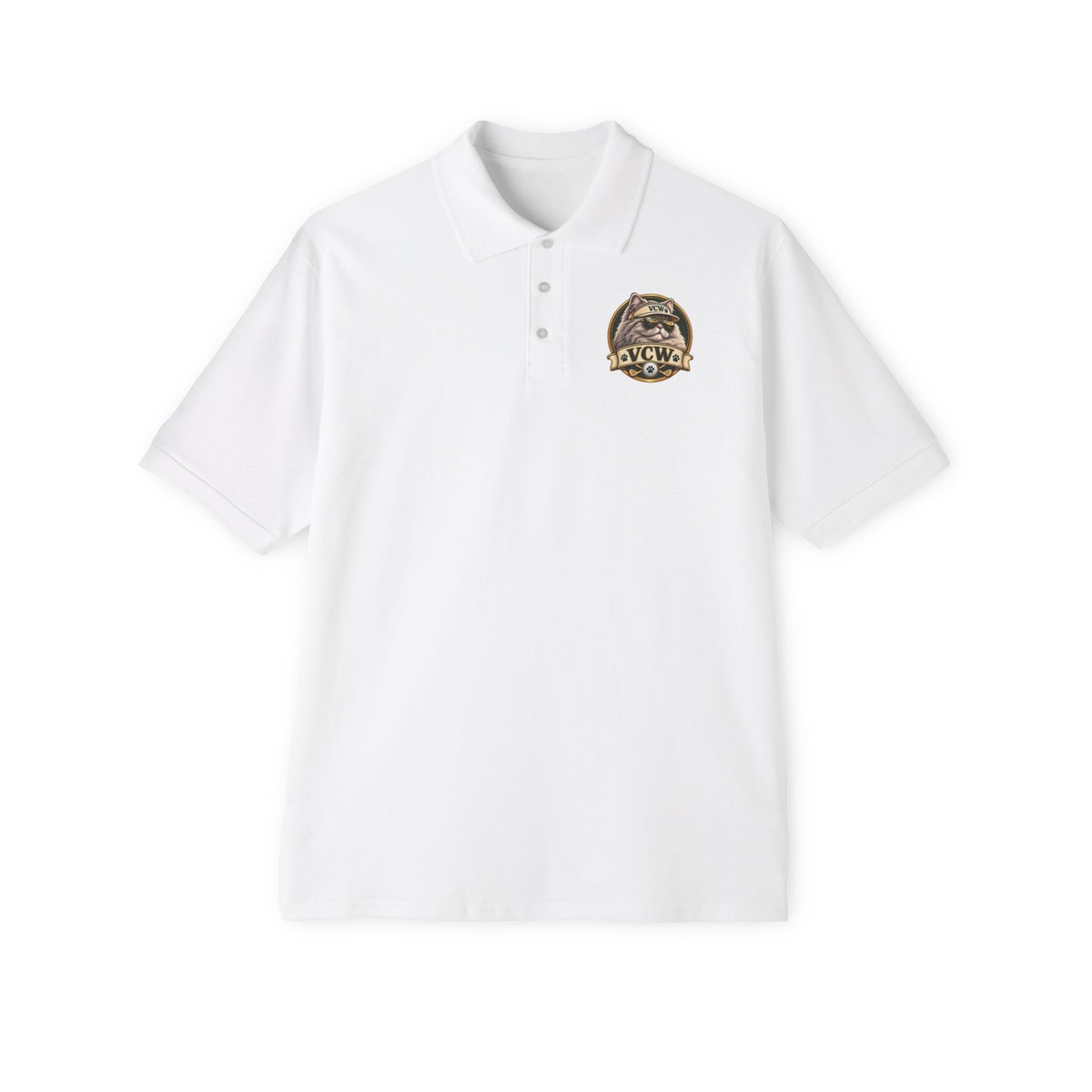 VCW Cool Cattitude Crest —  Polo  L Chst DTG