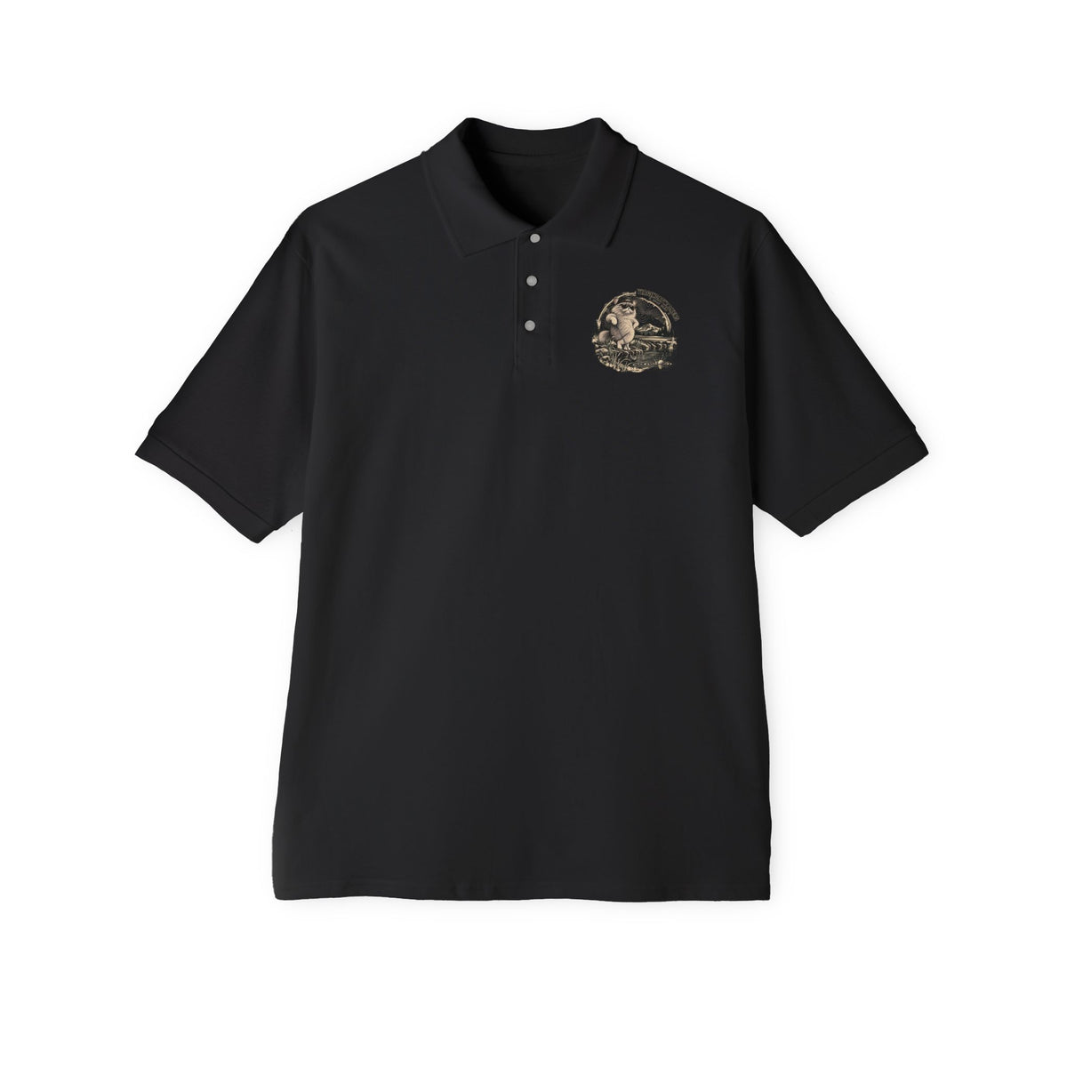 Pond Trouble Cattitude Crest —  Polo  L Chst DTG