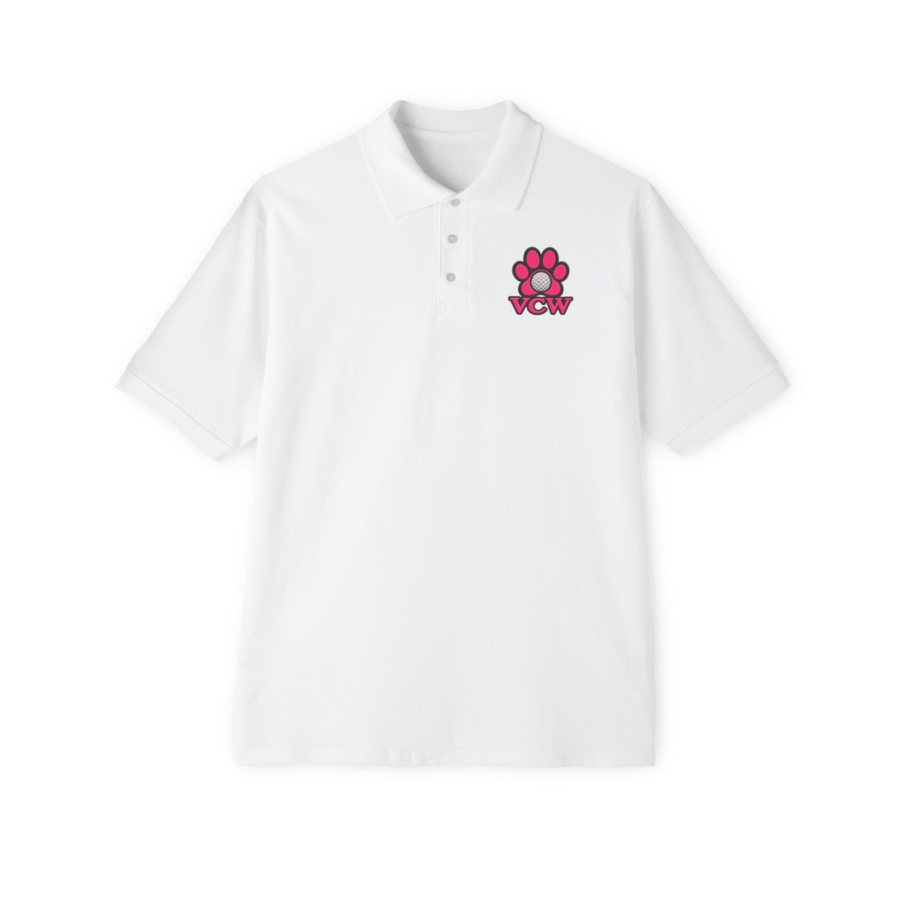 VCW Pink Paw PrintCrest —  Polo  L Chst