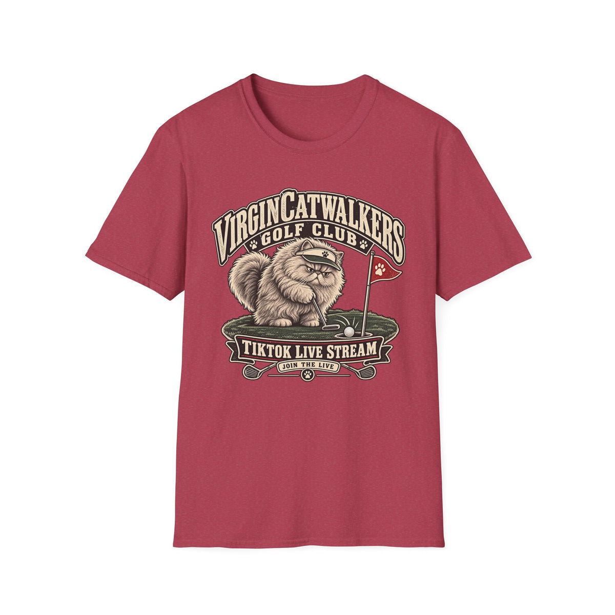 Live Golf Cattitude — Vintage Heathered Collection