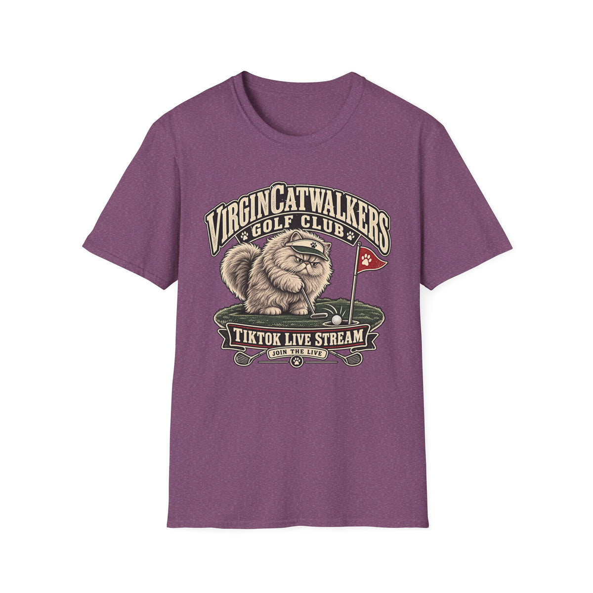 Live Golf Cattitude — Vintage Heathered Collection