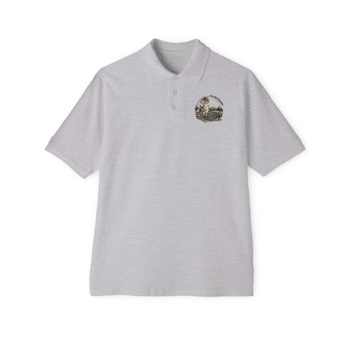 Pond Trouble Cattitude Crest —  Polo  L Chst DTG