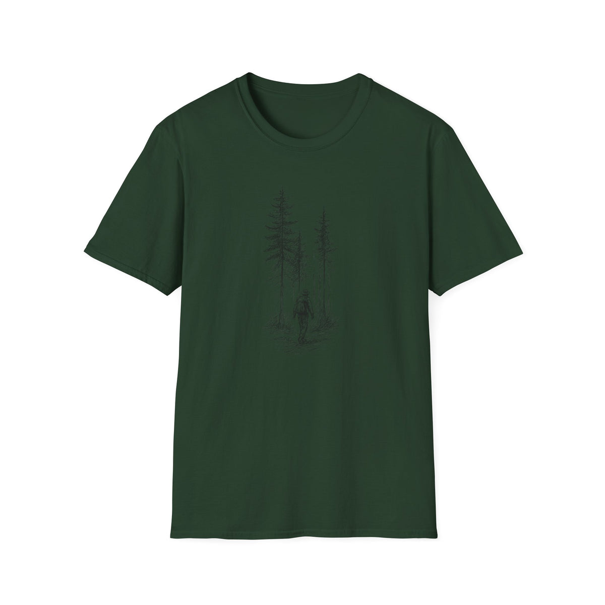Hiker in Dark Forest T-Shirt