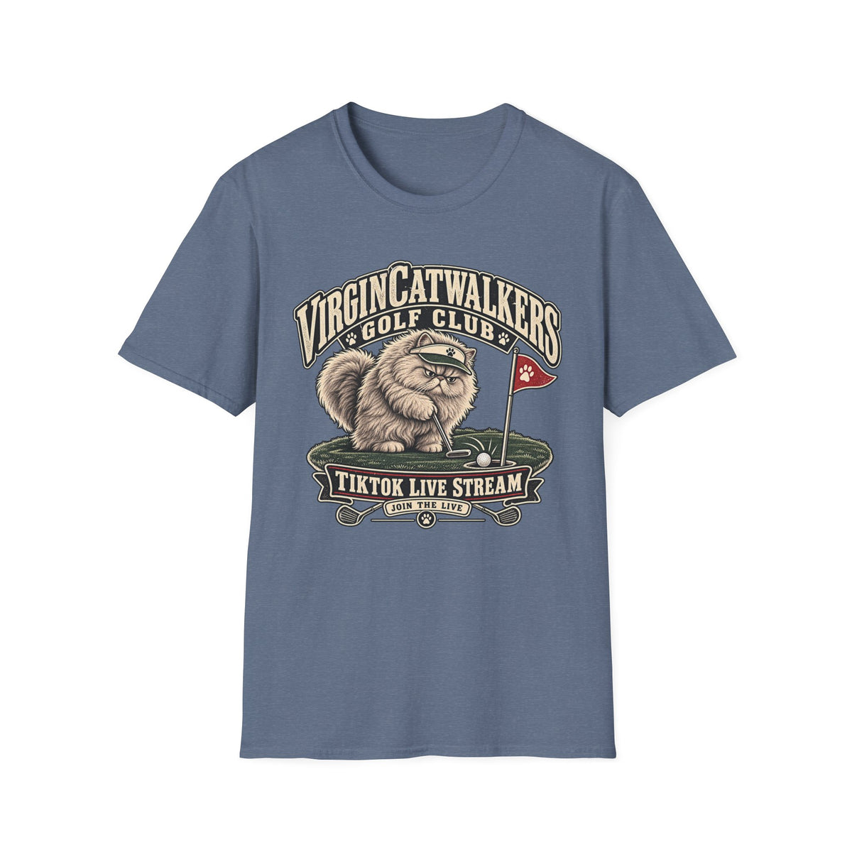 Live Golf Cattitude — Vintage Heathered Collection