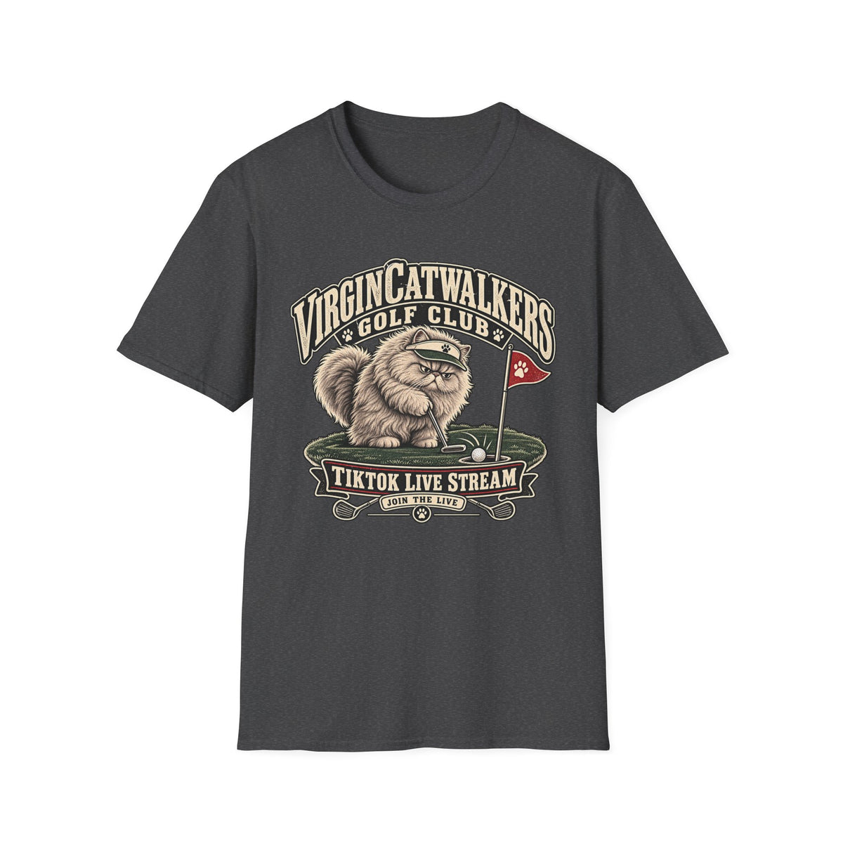 Live Golf Cattitude — Vintage Heathered Collection