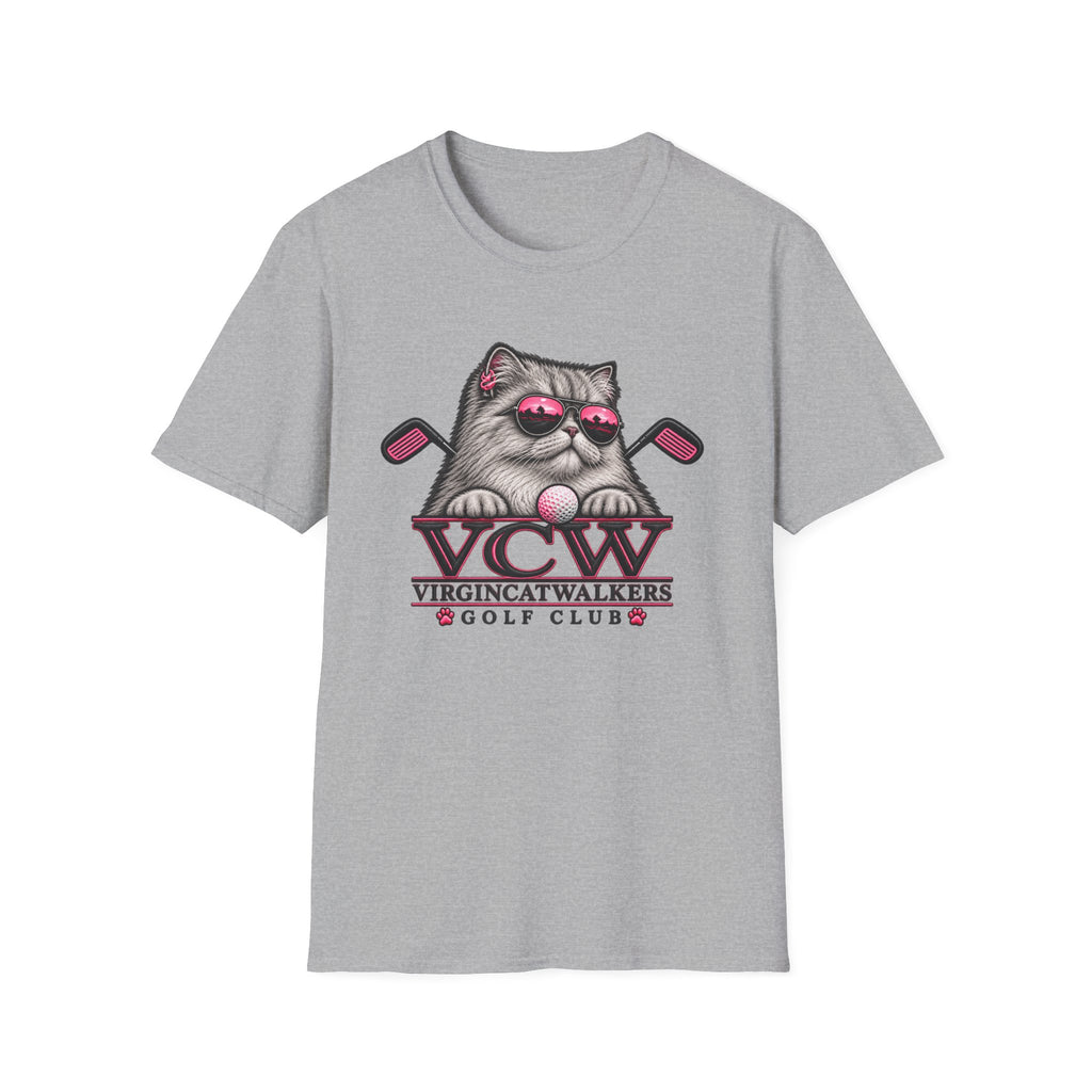 Pink Cattitude on the Fairway- Horizon Vintage Heathered Collection